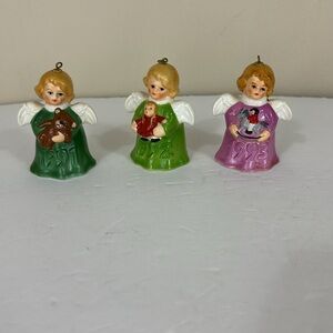 Lot of 3 Goebel Annual Angel Bell Christmas Ornaments 1991-93  TMK-6